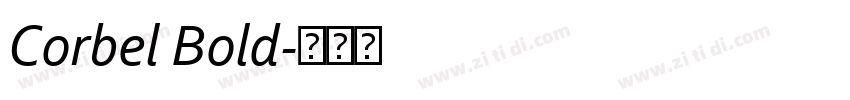 Corbel Bold字体转换